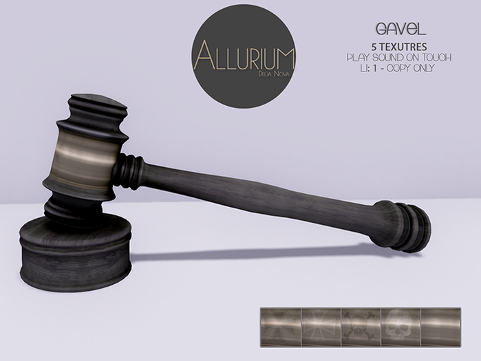 Second Life Marketplace ALLURIUM Gavel